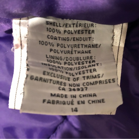 XMTN Girls Winter Jacket Size 14 Purple Pink and Blue Colors - Picture 10 of 11